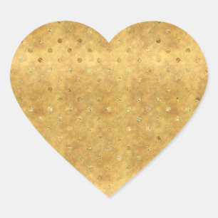 Gold Chic-Stippen Hart Sticker