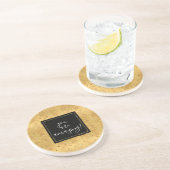 Gold Chic-Stippen Zandsteen Onderzetter (Zijkant)