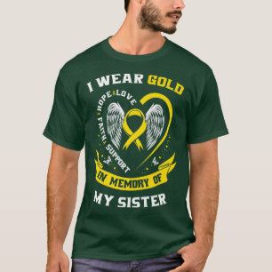Gold Childhood Cancer Awareness Items Zuster Manne T-shirt