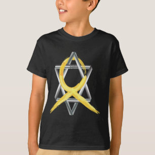 Gold Childhood Cancer Ribbon Star van David T-shirt