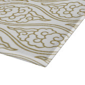 Gold Chinese Clouds Pattern Glass Cutting Board Snijplank (Hoek)