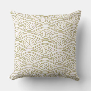 Gold Chinese Clouds Pattern Pillow Kussen