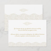 Gold Chinese Clouds Weddenschappen Informatiekaartje (Voorkant / Achterkant)