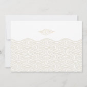 Gold Chinese Nuages Invitations de mariage (Dos)