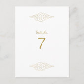 Gold Chinese Nuages Mariage Tableau Numéro Cartes (Devant)