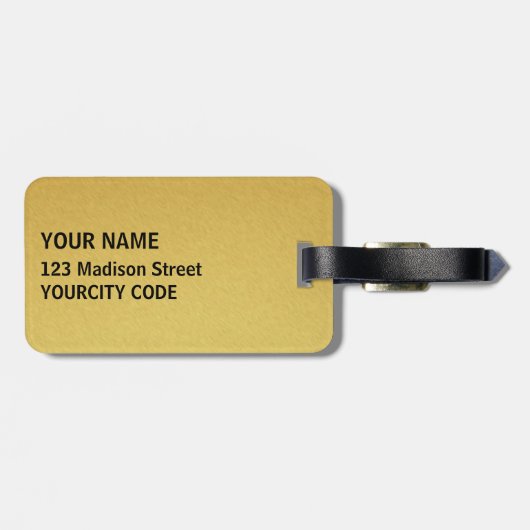 Gold Chinese Papercut Black Stippen G Bagagelabel (Achterkant horizontaal)