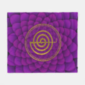Gold Choku Rei-symbool op lotus Fleece Deken (Voorkant (Horizontaal))