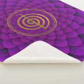 Gold Choku Rei-symbool op lotus Sherpa Deken (3/4)