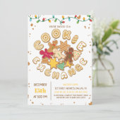 Gold Christams Cookie Exchange Invitation (Debout devant)