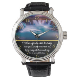 Gold Christelijk Faith kruis met Vader, stuur me m Horloge