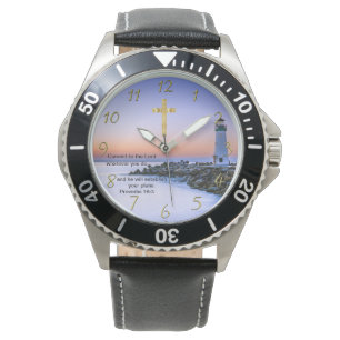 Gold Christelijk Faith kruis met waar ik vandaag h Horloge