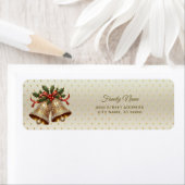 Gold Christmas Bells Retouradres Label (Insitu)