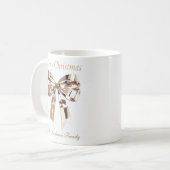 Gold Christmas Bow Mug | Custom Name (Devant gauche)