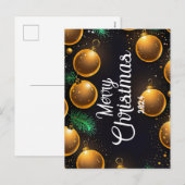 Gold Christmas - Cartes Pour Fêtes Annuelles  (Devant / Derrière)