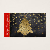 Gold Christmas Holiday Gift Kaart Certificaat (Voorkant)