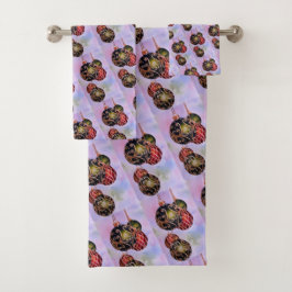 GOLD CHRISTMAS-ORNAMENS BAD HANDDOEK