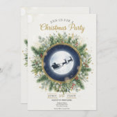 Gold Christmas Party Invitation | Editable Friends (Devant / Derrière)