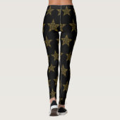 Gold Christmas Star Leggings (Dos)