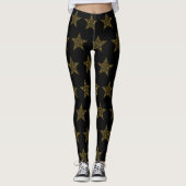Gold Christmas Star Leggings (Devant)