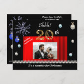 Gold Christmas Surprise 20ste bruiloft Jubileum Kaart (Voorkant / Achterkant)