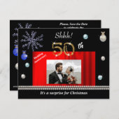 Gold Christmas Surprise 50ste bruiloft Jubileum Kaart (Voorkant / Achterkant)