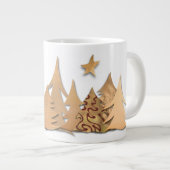 Gold Christmas Tree Forest Specialty Mug (Devant droit)