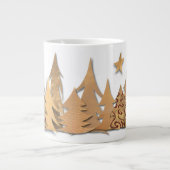 Gold Christmas Tree Forest Specialty Mug Extra Grote Beker (Voorkant)