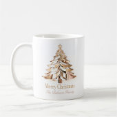 Gold Christmas Tree Mug | Custom Name (Gauche)