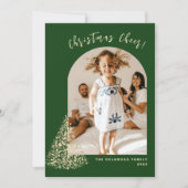 Gold Christmas Tree Two Photo Carte de vacances 20 (Devant)