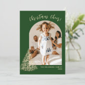 Gold Christmas Tree Two Photo Carte de vacances 20 (Debout devant)