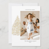 Gold Christmas Tree Two Photo Carte de vacances 20 (Devant)