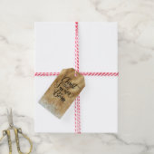 Gold Christus de Savior Christelijke Kerstmis Cadeaulabel (Met Touw)