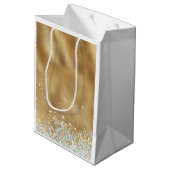 Gold Christus de Savior Christelijke Kerstmis Medium Cadeauzakje (Achterkant Gekanteld)