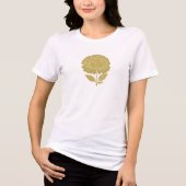 Gold Chrysanthemum & Love Tri-Blend Shirt (Voorkant)