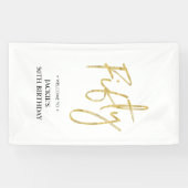 Gold Cinquante | Bannière de bienvenue du 50e anni (Horizontal)