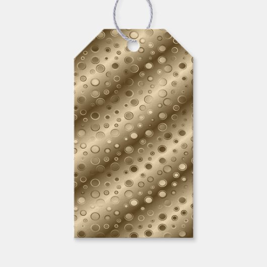 Gold Circle Champagne Bling gift labels Cadeaulabel (Voorkant)