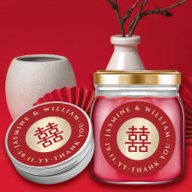 Gold Circle Double Happiness Chinees huwelijk