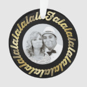 Gold Circle Falalalala Bold Script photo Noël (devant)