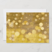 Gold Circle Lichten op achterfoto Opslaan Datum Save The Date (Achterkant)