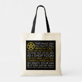 Gold Circled Pentagram, Halloween Tote Bag (Achterkant)