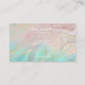 Gold Circular Mint Green Opal Design Visitekaartje (Achterkant)