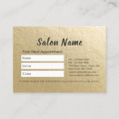 Gold Ciseaux Coiffeuse Salon coiffeuse Rendez-vous (Dos)