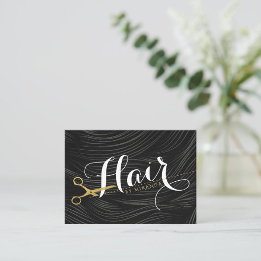 Gold Ciseaux Coiffeuse Salon coiffeuse Rendez-vous (Debout devant)