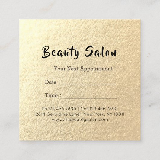 Gold Ciseaux Coiffeuse Salon coiffeuse Rendez-vous (Dos)