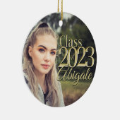 Gold Class of 2023 Afstuderen Photo Keramisch Ornament (Rechts)