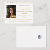 Gold Class of 2025 Graduation Faire-part Card (Devant / Derrière)