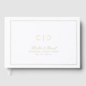 Gold Classic Elegance Script Monogram Wedding Gues (Recto)