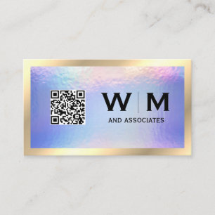 Gold Classic Monogram Iridescent Folie Visitekaartje