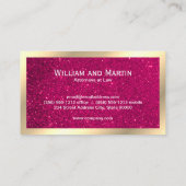 Gold Classic Monogram | QR-CODE | Glitter Visitekaartje (Achterkant)