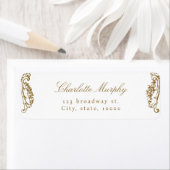Gold  Classic Script retouradres Etiket (Insitu)